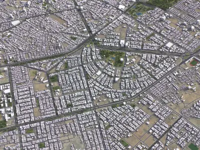 Karbala - 3D City Model Low-poly 3D model