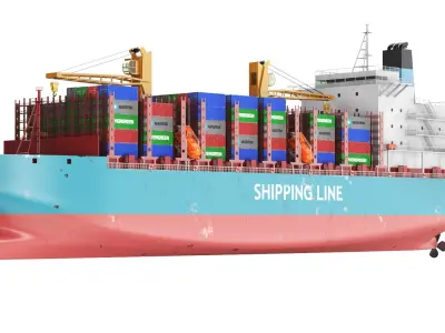  Three Detailed Cargo Vehicles 