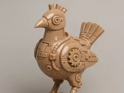 Industrial chicken Sculpture 3D print model
