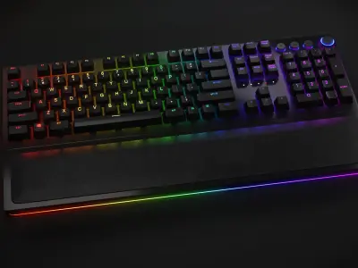 RGB Keyboard RAZER BLACKWIDOW V3 PRO 3D model