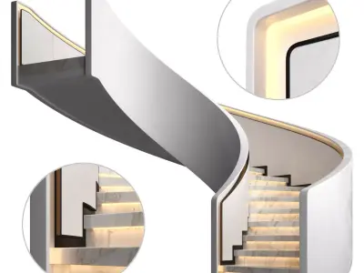Spiral staircase 8 3D model
