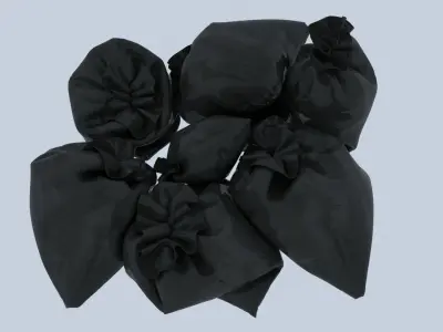 Textured Garbage Bags 2 3D model