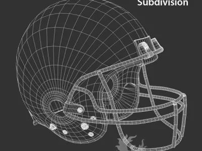 Pittsburgh Steelers official game helmet 3D model