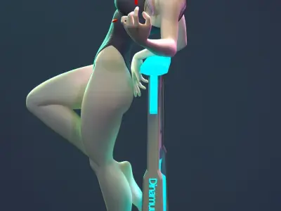 Lucy Cyberpunk Edgerunners Multi Versions SFW NSFW STL 3D print model