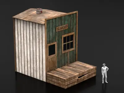 West Wild Home 14 Low-poly 3D model