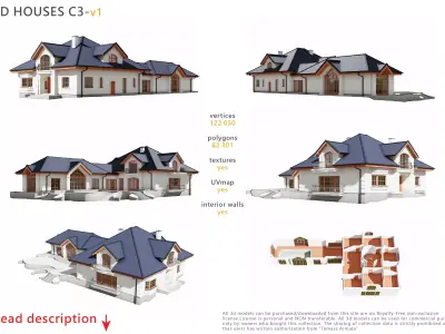 Collection of Houses 3 Full 32models 3D Model Pack
