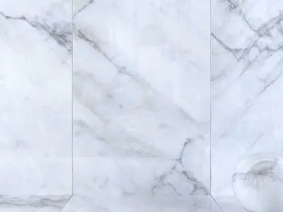 Wall Tiles Museum Crystal White 2 160x320 Set 2 Texture