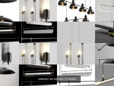 collection set wall light 3D Model Pack