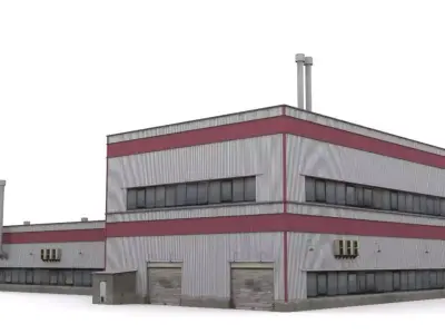 Hangar a3 Low-poly 3D model