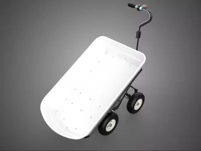 TIPPING ELECTRIC POLY DECK BED BUCKET GARDEN UTILITY CART WAGON 3D model