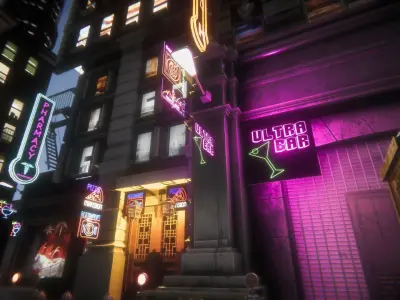 Neon Signs Low-poly 3D model