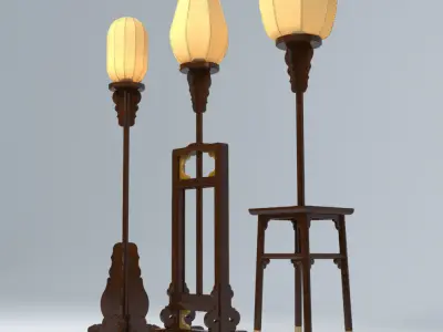 CHINESE LANTERN STAND 3D model