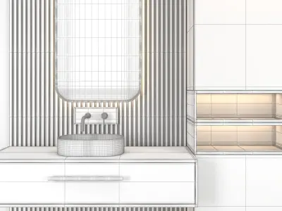 Contemporary bathroom furniture 3D model