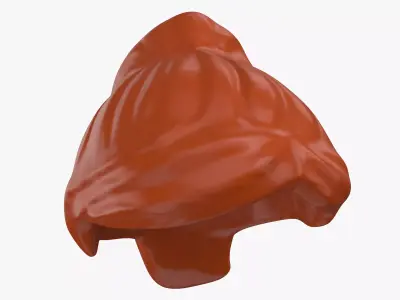 Lego Hair 03 Light Brown 3D model
