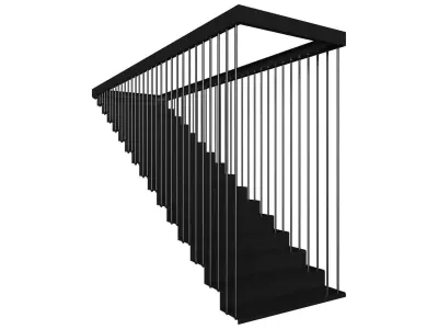 Sheet Metal Staircase 3D model