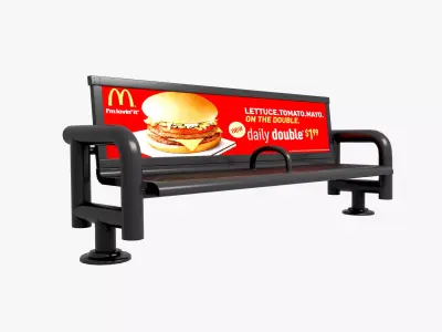 Bus station seat 3D model