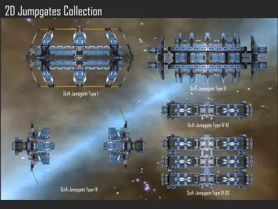 2D Jumpgates Collection Texture