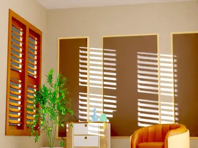 3D model of Architectural scene Minimalistic 3D model