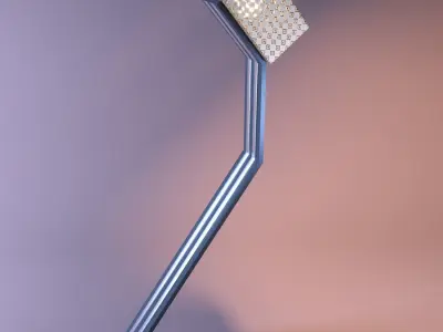 Lampshade lamp with square shape Low-poly 3D model