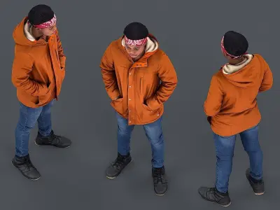 Buddy in Orange Jacket 3D model