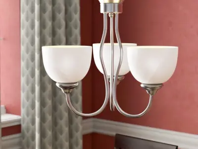 Clara Light Shaded Classic  Traditional Chandelier - 2 Colour 3D model
