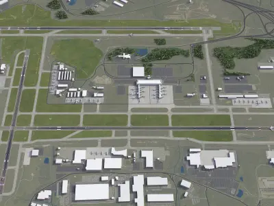 Greensboro - Airport - GSO Low-poly 3D model