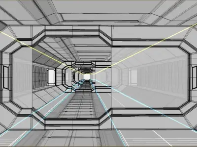 Sci Fi Corridor 3D model 139