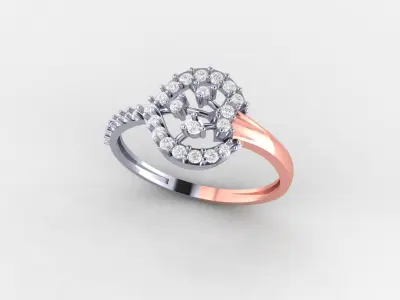 Collection 103 various light wheight diamond rings 3D print model