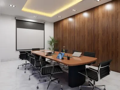 OFFICE BUILDING INTERIOR AND EXTERIOR DESIGN 3D model