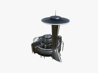 SciFi Facility D09 Dark Metal - Sci Fi Exterior Design Low-poly 3D model