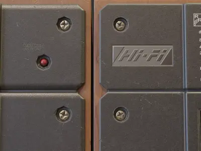 Radiotehnika S30B speakers dark body 3D model