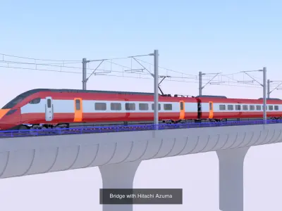 Azuma bridge and Kings Cross 3D Model Pack