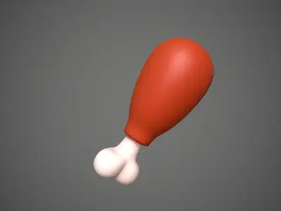 Chicken But Cartoon Low-poly 3D model