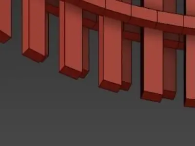 Casandra 4 light Brushed Brass Pendant 3D model