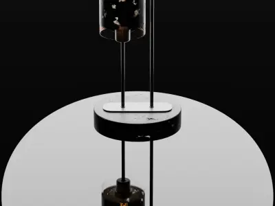 Table lamp Low-poly 3D model 15