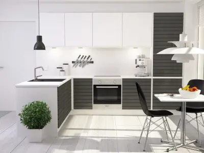 Modern Kitchen Interior 001 3D model