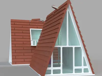 A-Frame Dollhouse 3D model