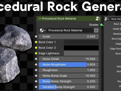 Rock Generator - Geometry Nodes 3D model
