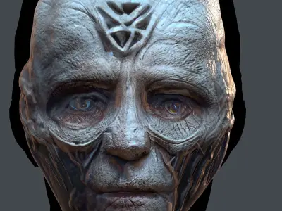 Gas mask printable helmet scifi character game space Low-poly  3D model