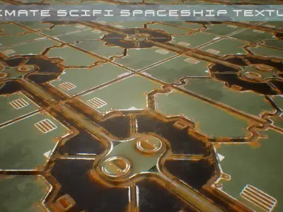 PBR Sci-Fi Spaceship Texture 22 Low-poly 3D model