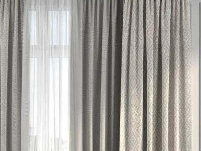 Curtain Set 190 3D model