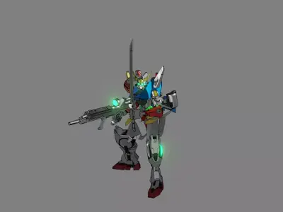 Attacker Gundam 1 A 3D model
