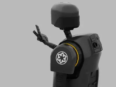 Rogue One Imperial robot   rigged 3D model
