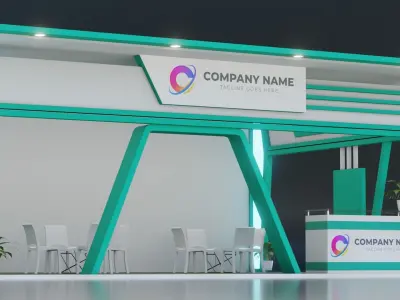 Exhibition Stalls Low-poly 3D model