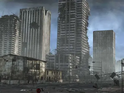  Ruined City Destroyed Cityscape 