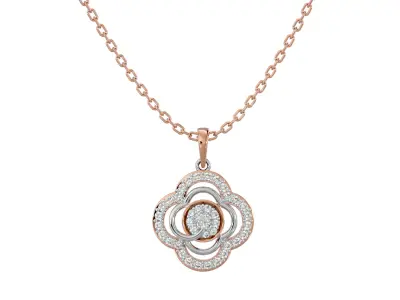 Light Minimalist Diamond Ring Earrings Pendant Set 3D print model