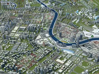 Tianjin City  Tianjin Towndown Tianjin Landmarks China tianjin 3D model