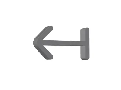 3d arrow from left Low-poly 3D model