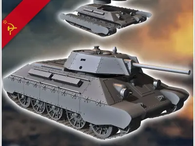 T-3476 model 194142 Ekranami with up-armour - Soviet army WW2 Se 3D print model