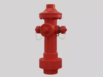 Fire Hydrant 18 - Safety and Emergency Equipment Low-poly 3D model